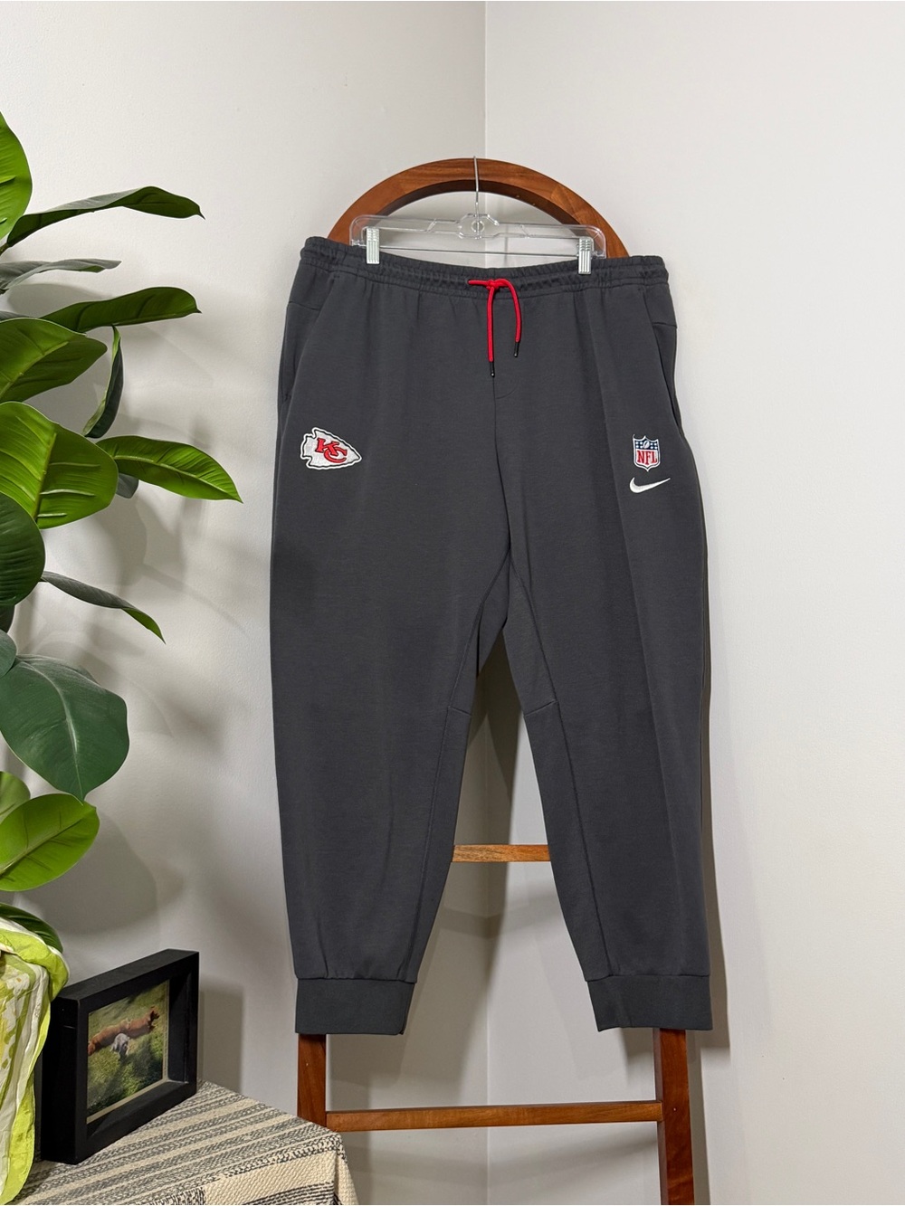 Nike XXL KC Kansas City Chiefs Gray Knit Jogger Pants